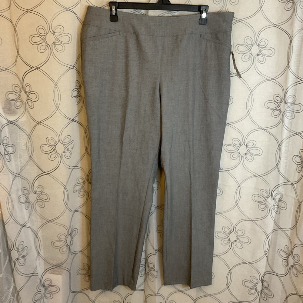 Women's Talbots Petite Gray Dress Pants Size 16P Slimming Panel‎